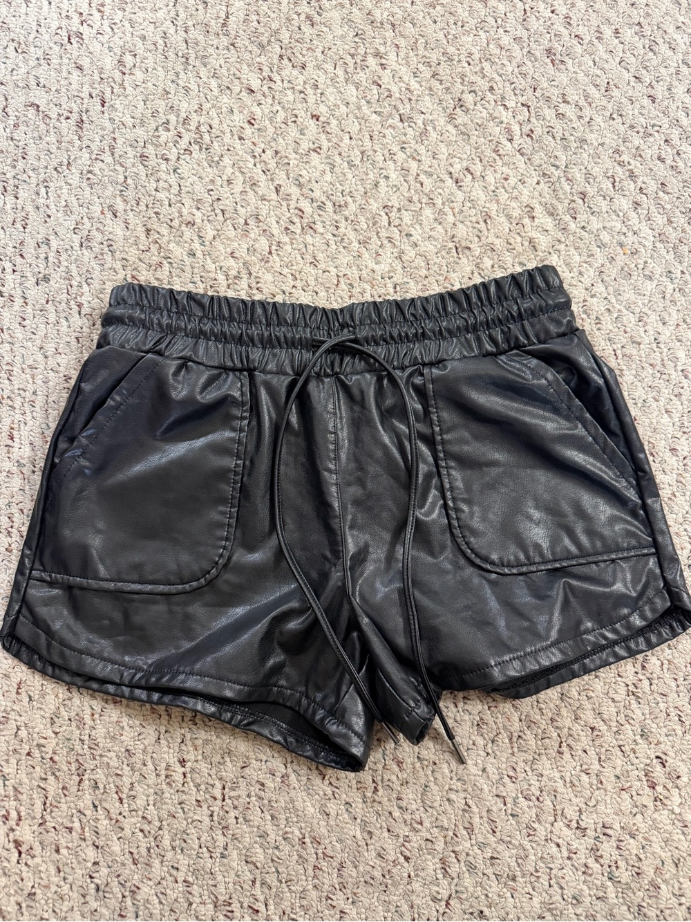 Rewash Faux Leather Shorts | Size Medium